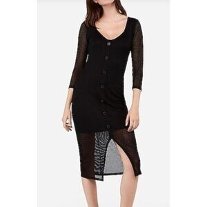 Express Brand Black color Sheer Lined Dress Medium